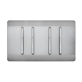 ART-SS2999BS  4 Gang (1x2 Way 3x3 Way Intermediate) Brushed Steel
